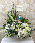 I-05   Arreglo Novenario, orquídeas e imagen