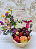 F-04  Canasta con frutas y detalle de orquídea