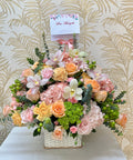 E-05  Canasta primaveral colores pasteles